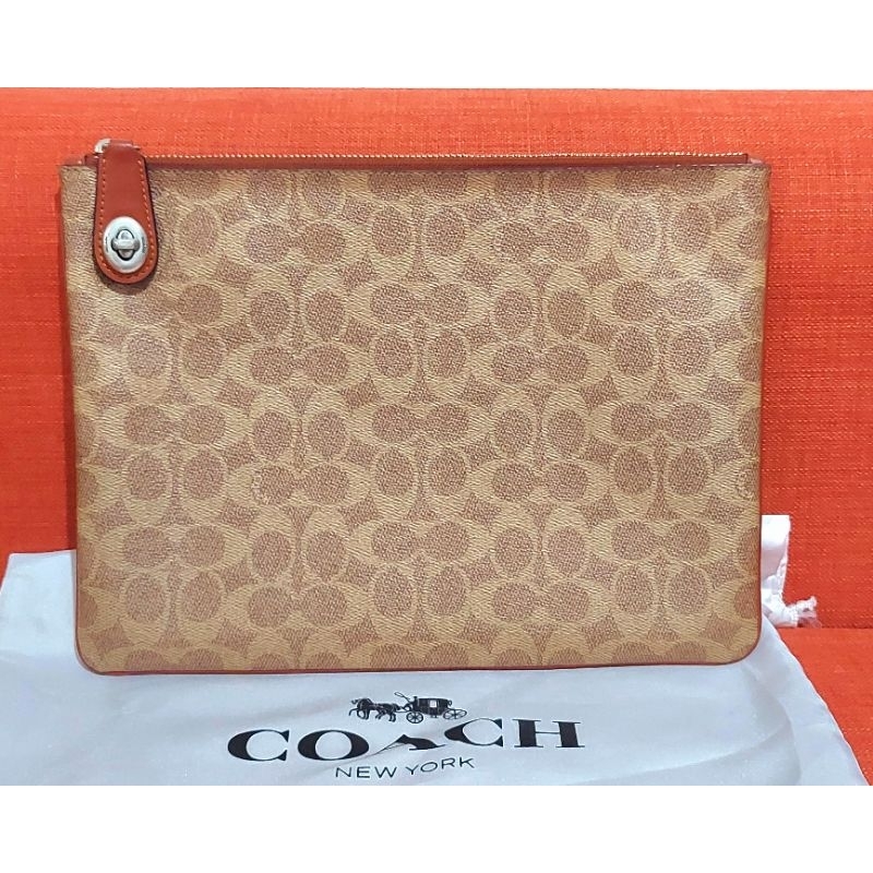 Preloved Coach Men Signature Pouch 100% ORIGINAL
