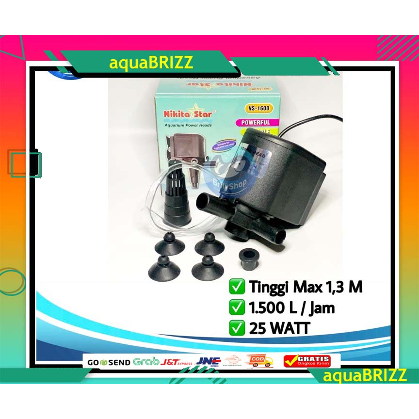 NIKITA STAR NS 1600 NS1600 Power Head Mesin Pompa Aquarium Aquascape