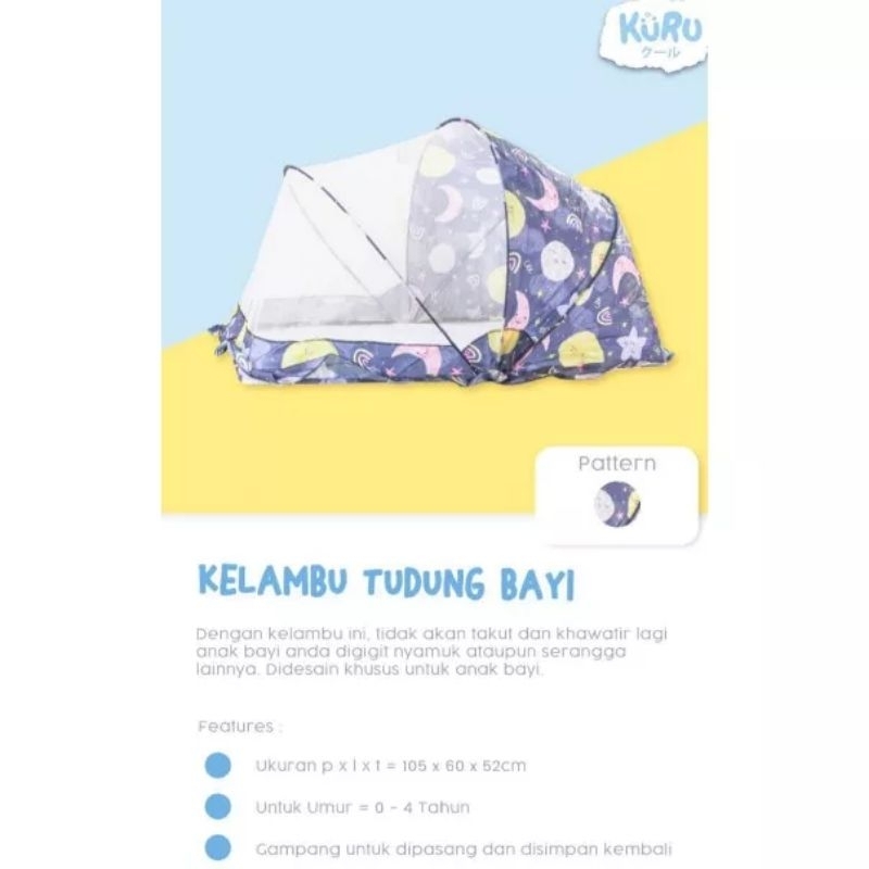 KURU Baby Mosquito Net/Kelambu Tudung Lipat Bayi