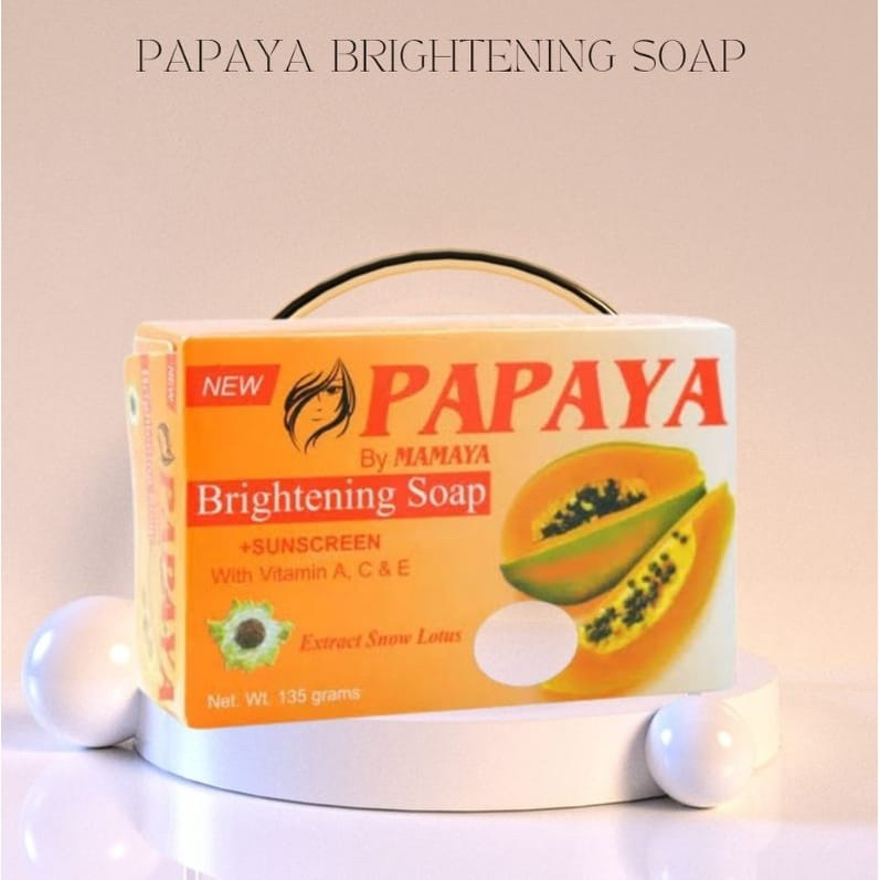 `ღ´ PHINKL `ღ  PAPAYA By MAMAYA sabun  face soap facial foam pemutih batang orange