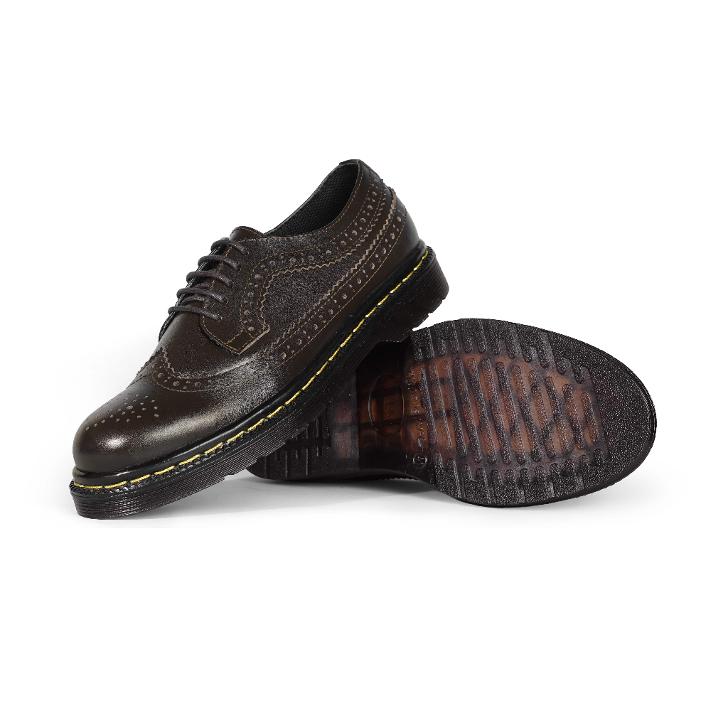 Athar Savannah Sepatu Pria Wingtip Docmart Low Boots Kulit Asli