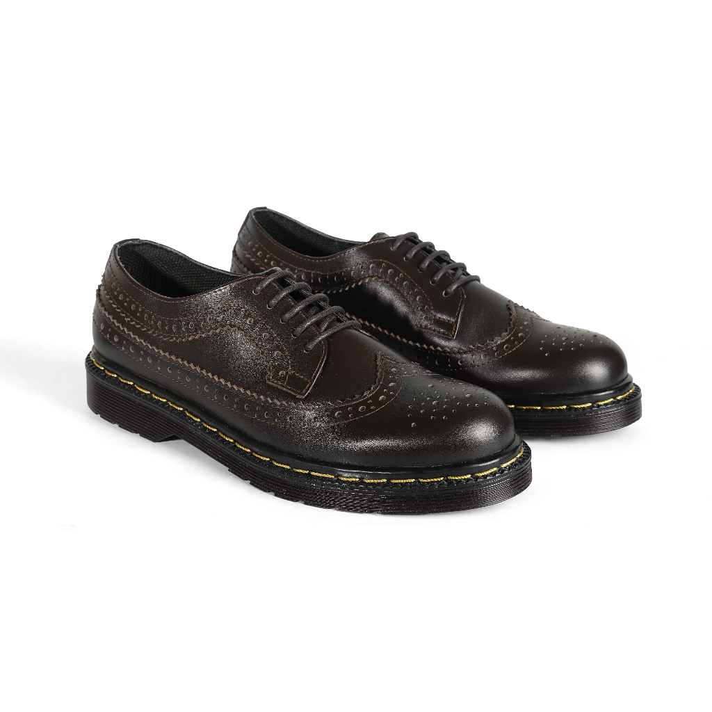 Athar Savannah Sepatu Pria Wingtip Docmart Low Boots Kulit Asli