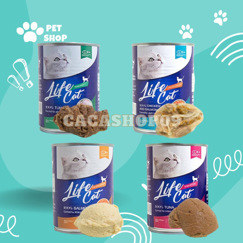 LIFE CAT ADULT 400 GRAM KALENG - MAKANAN KUCING LIFE CAT ADULT 400 GRAM