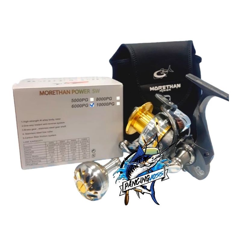 REEL SPINNING G TECH MORETHAN POWER SW 6000PG POWER HANDLE DRAG 30KG