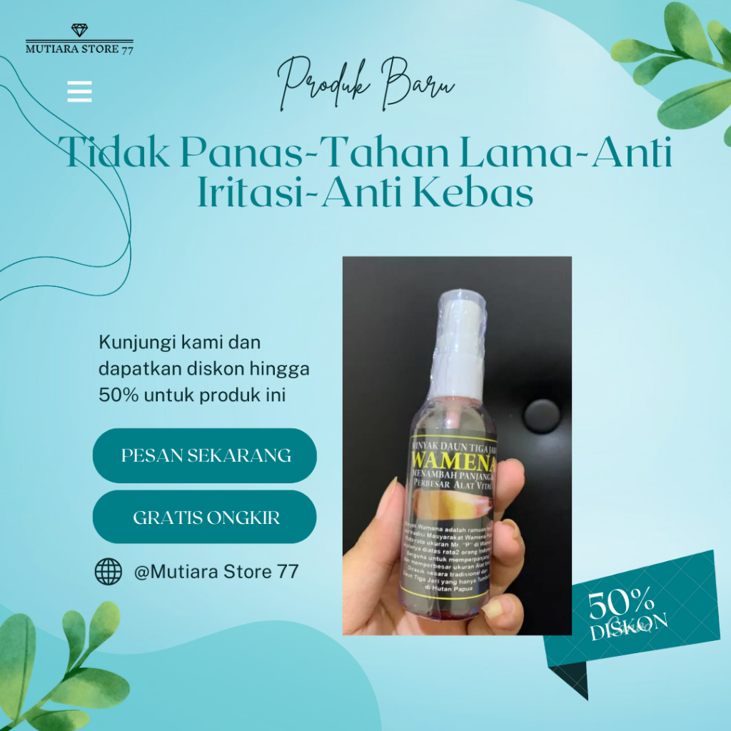 Daun Tiga Jari Minyak Wamena Asli Papua - Wamena Daun tiga jari  100% Original