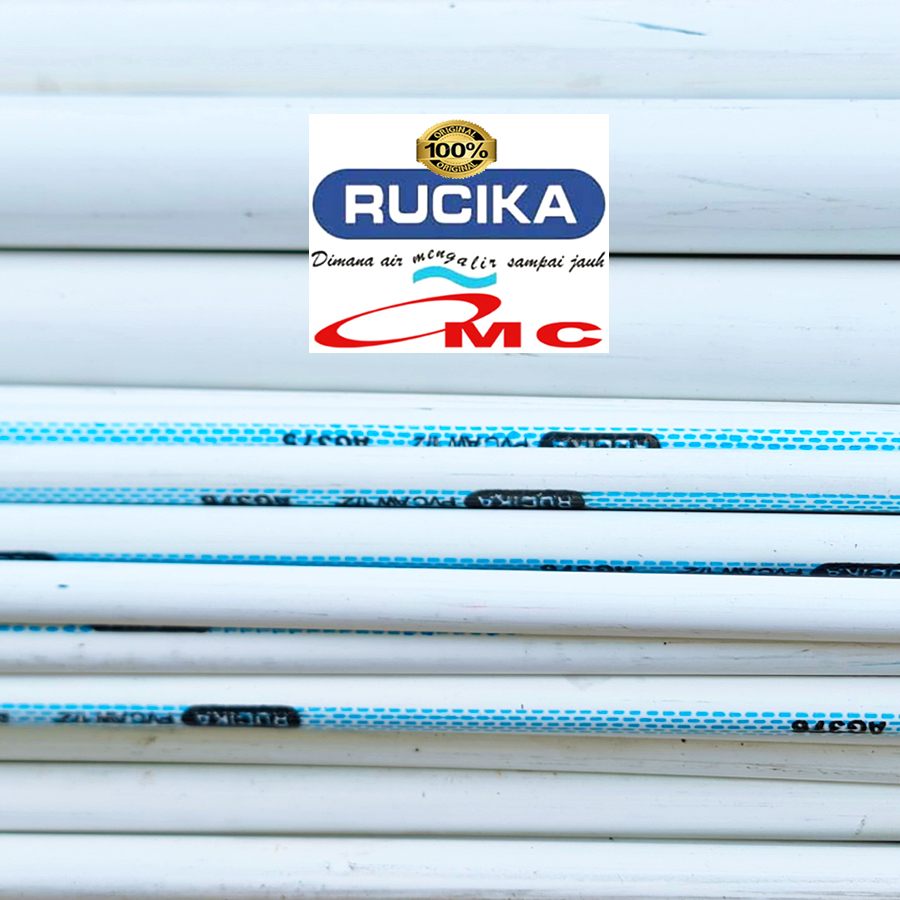 Pipa PVC Rucika AW Paralon Pralon Air 4 Inch 50 Cm 1/2 M Meter