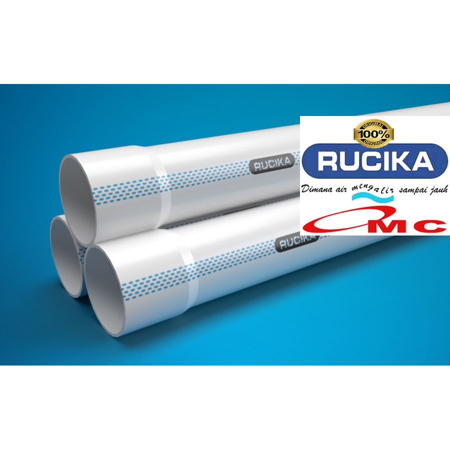 Pipa PVC Rucika AW Paralon Pralon Air 4 Inch 50 Cm 1/2 M Meter