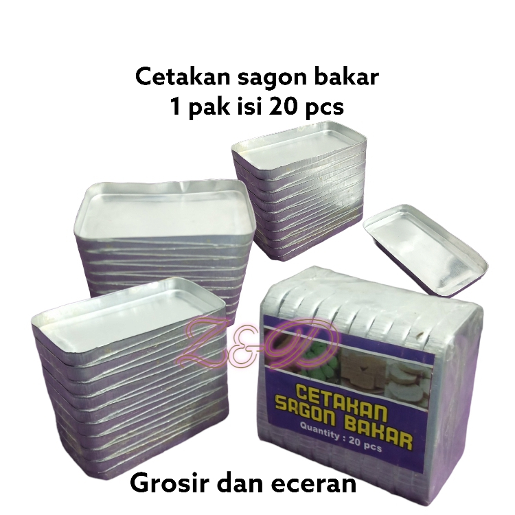 GROSIR DAN ECERAN Cetakan Kue Sagon Bakar Kotak Isi 20pcs /sagon kelapa cetakan kue