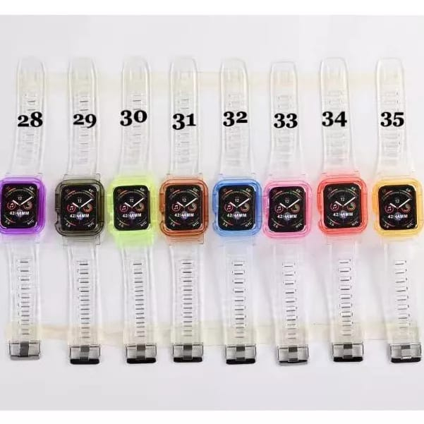 Strap Apple Watch Glacier Transparant Candy Ukuran 38mm/40mm/41mm 42mm/44mm/45mm