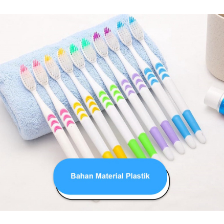 SIKAT GIGI DEWASA H56 1 PAKET ISI 10 PCS / BULU SIKAT HALUS / MATERIAL PLASTIK WARNA MIX / WARNA HITAM TERMURAH | FADHILAH SHOP BJB