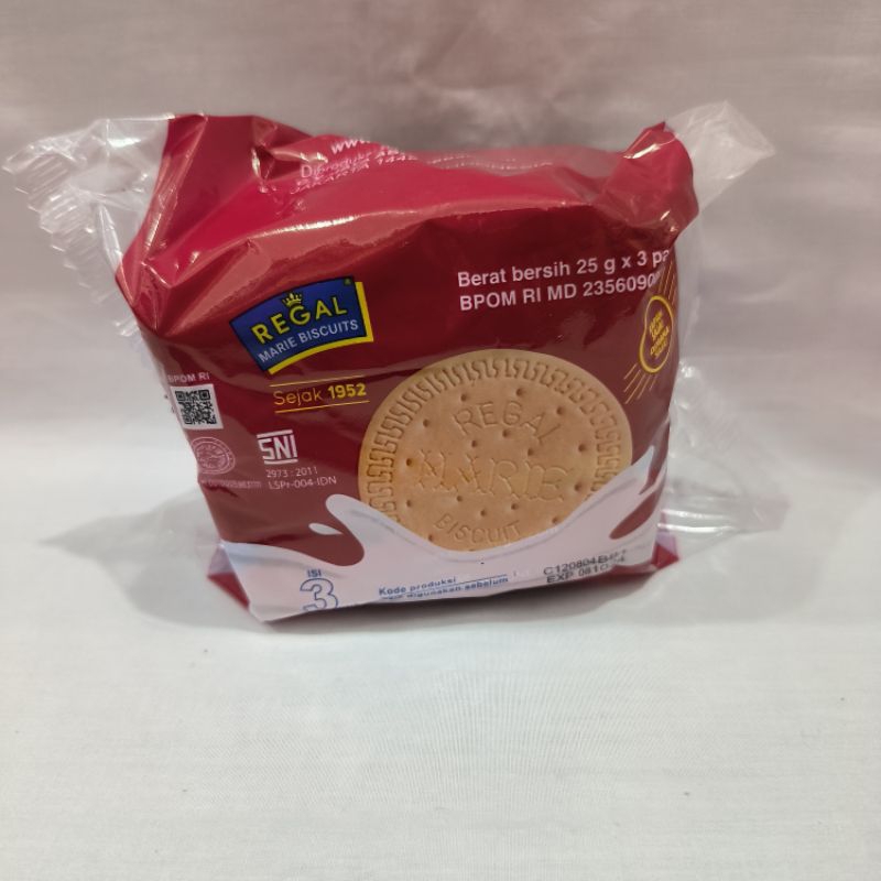 regal marie biscuit 3 pack  x 25 gram