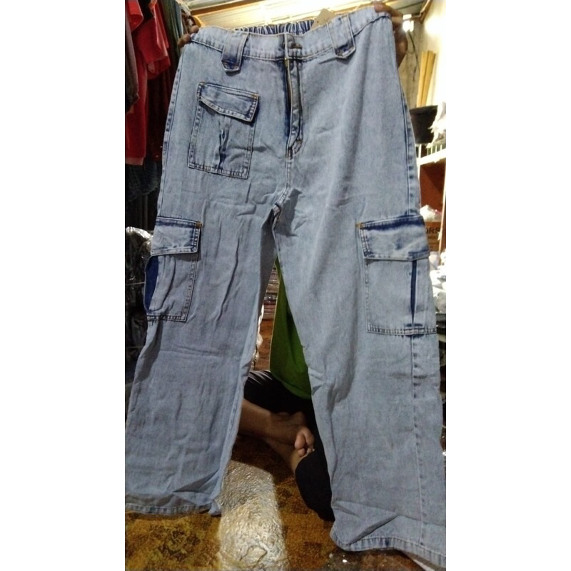 CELANA JEANS CARGO (1419)