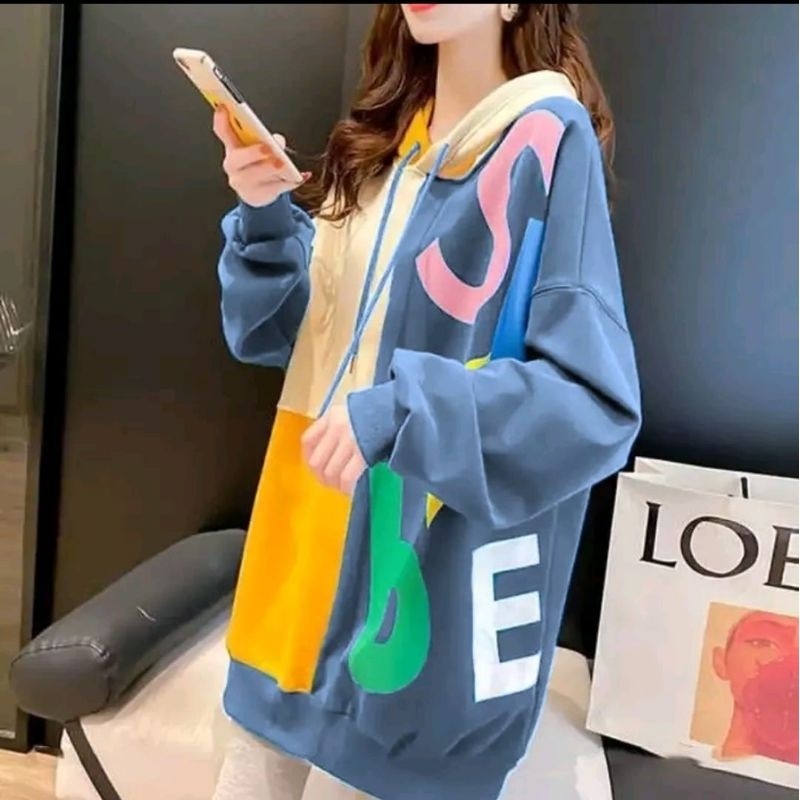 LETTERS - SWEATER HOODIE JUMPER LETTERS - HOODIE OVERSIZE KOREAN STYLE