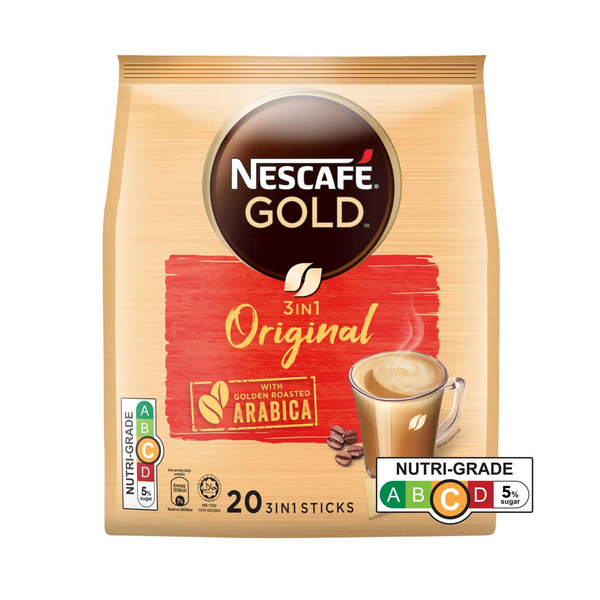 

Nescafe Gold 3 in 1 Original With Golden Roasted Arabica 20 x 24 Gram