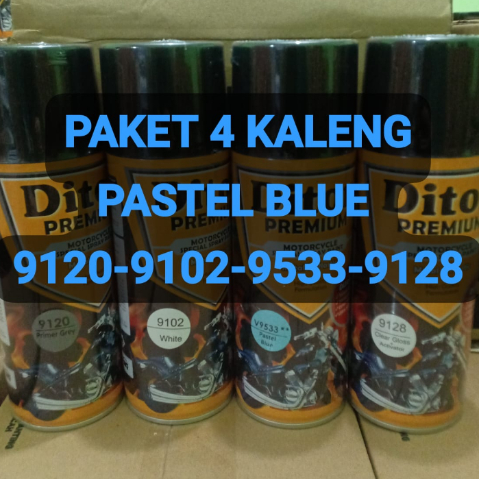 PAKET LENGKAP WARNA PASTEL 4 PCS DITON PREMIUM Pilok Cat Semprot Pastel (Epoxy - Putih - Pastel - Clear) 4pcs x 400ml