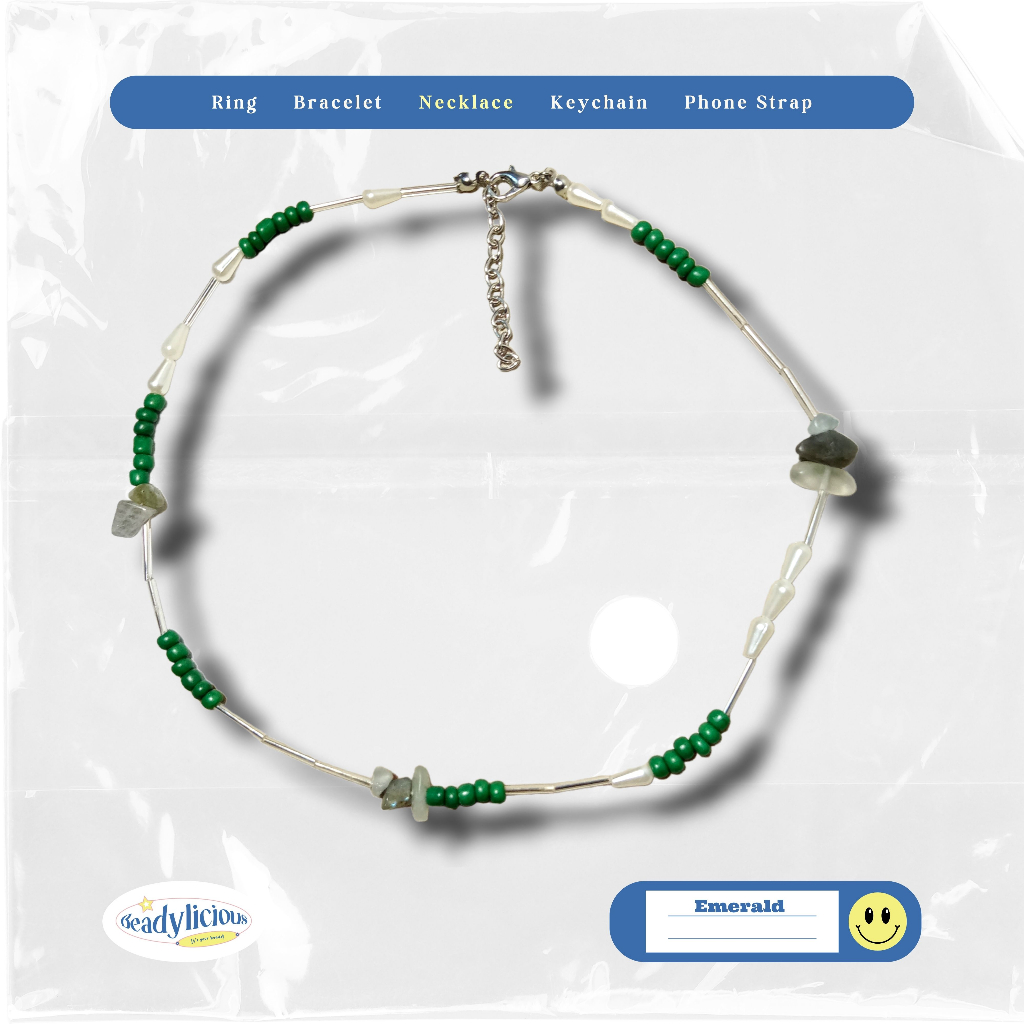 Emerald Necklace - Kalung Manik Manik Beadylicious