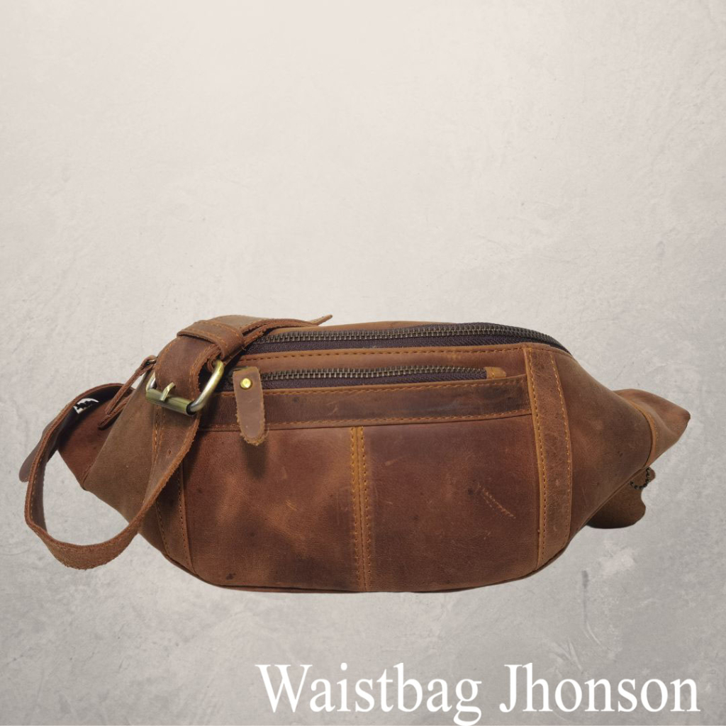 Tas Waistbag KUlit pria Jhonson