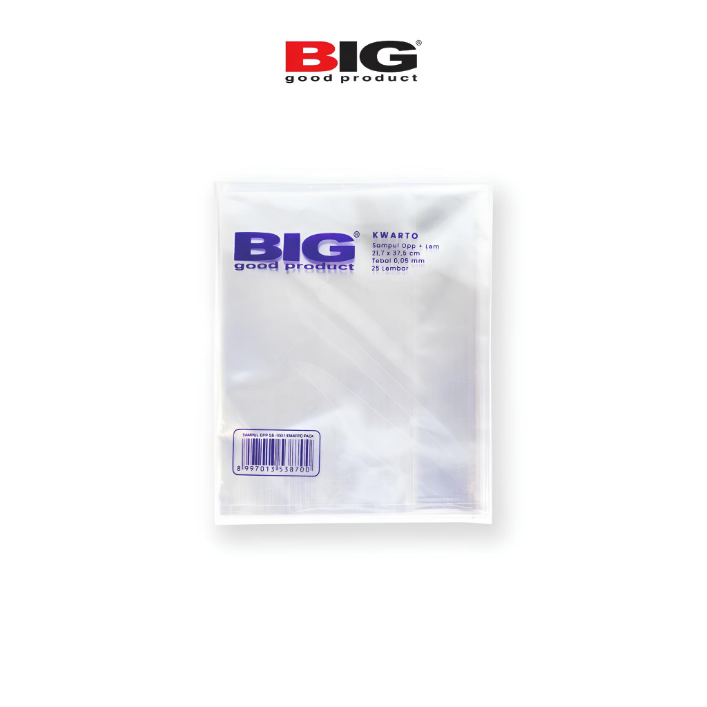 

SAMPUL OPP DELUXE KWARTO LEM ISI 25PCS BIG