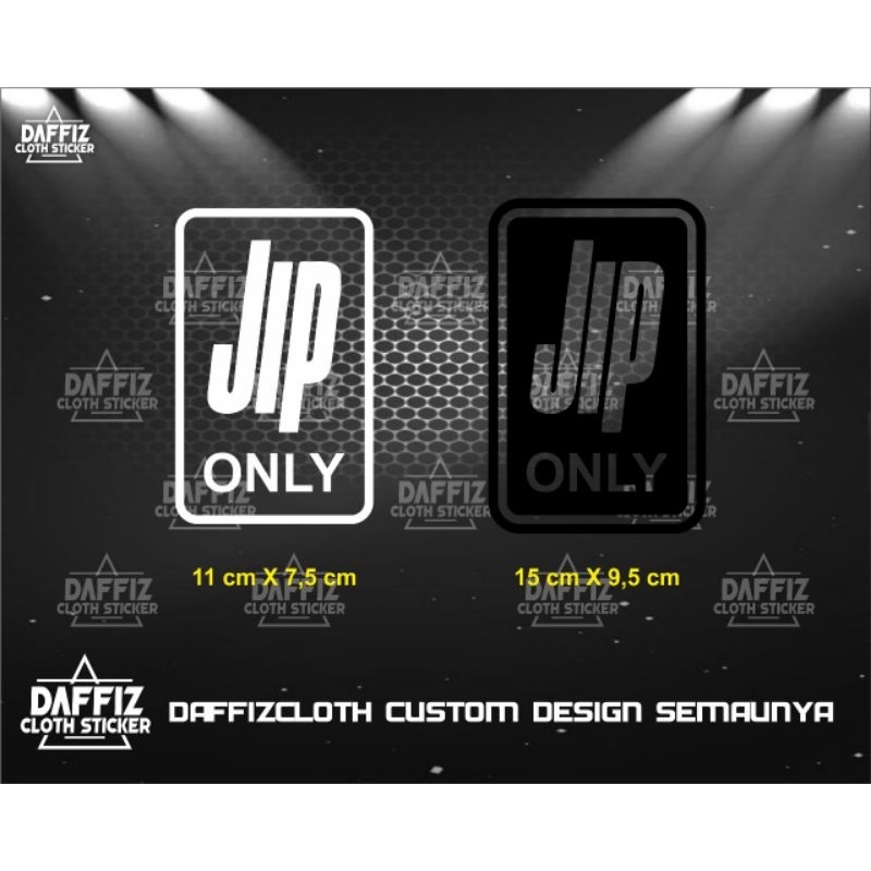 STICKER CUTTING JIP ONLY