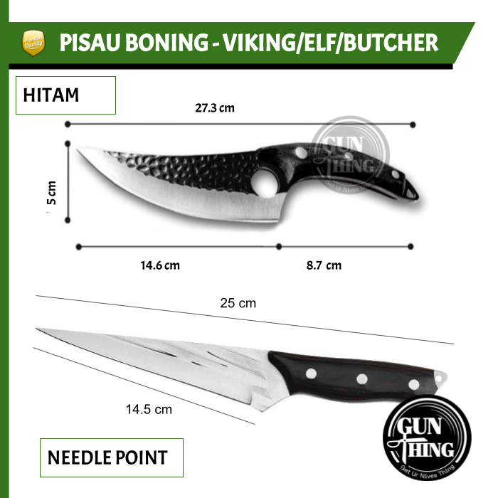 Pisau Daging / Pisau Boning / Pisau Tulang - Butcher Elf Viking Knife