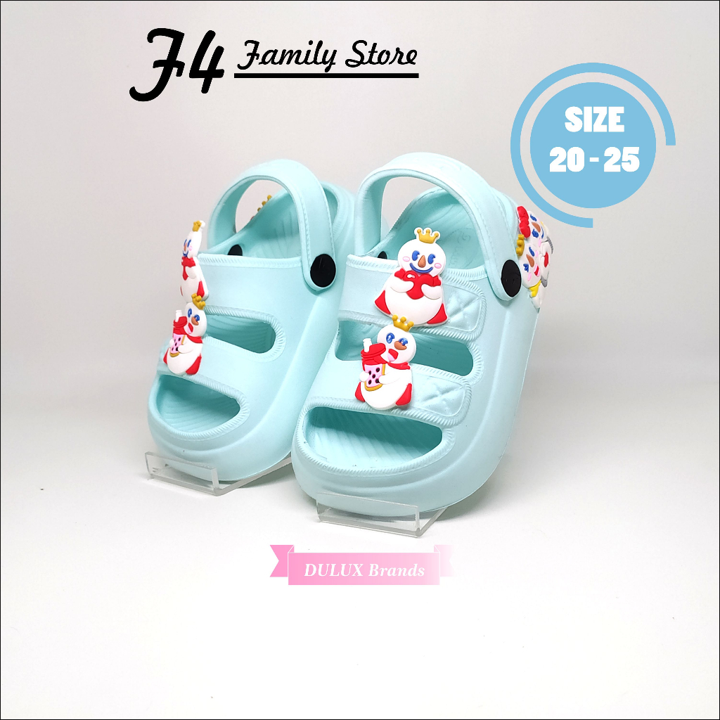 MD79 - Sendal Anak Viral 2023 Mixue Anak Perempuan Usia 1 3 Tahun Slip On Jelly Tali Belakang