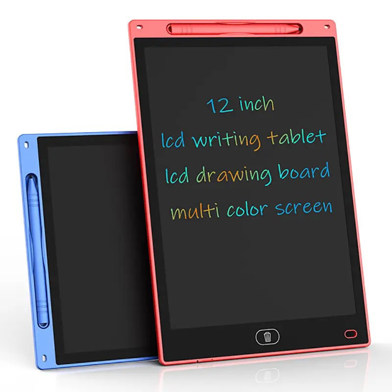 ELITEE COLORFULL 12 INCH LCD WRITTING TABLET PAPAN TULIS ANAK WARNA DRAWING TABLET RAINBOW