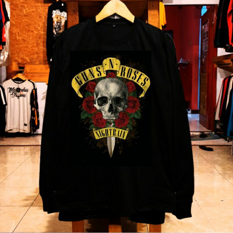 KAOS PANJANG GUNS N ROSES ORIGINAL DISTRO - KAOS PANJANG PRIA BAND METAL ORIGINAL DISTRO TERBARU