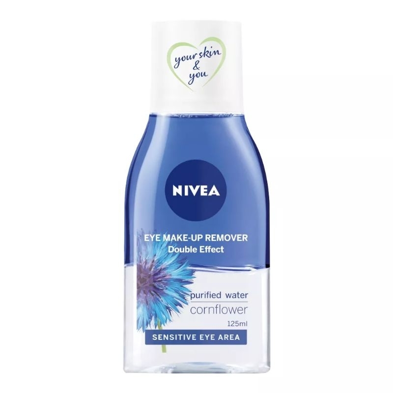 Nivea Double Effect Eye Make Up Remover 125ml Purified Water Corn Flower 125ml