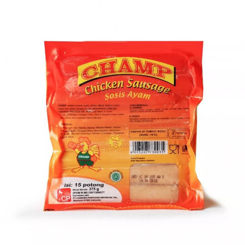 Champ Chicken Sausage/sosis ayam isi 15 pcs  375gr