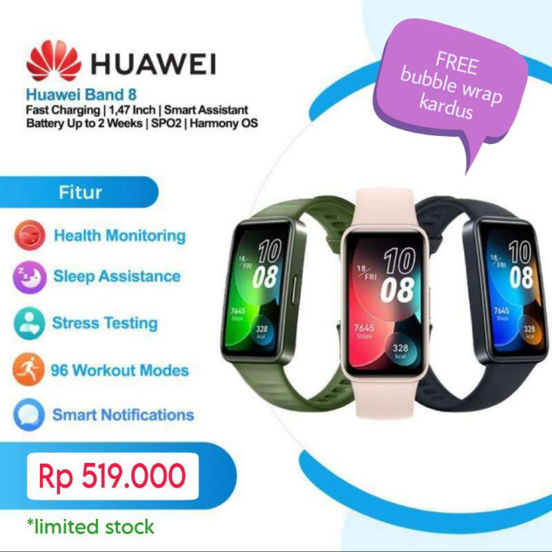 HUAWEI Band 8 Smartband Smartwatch Original (Garansi Resmi)