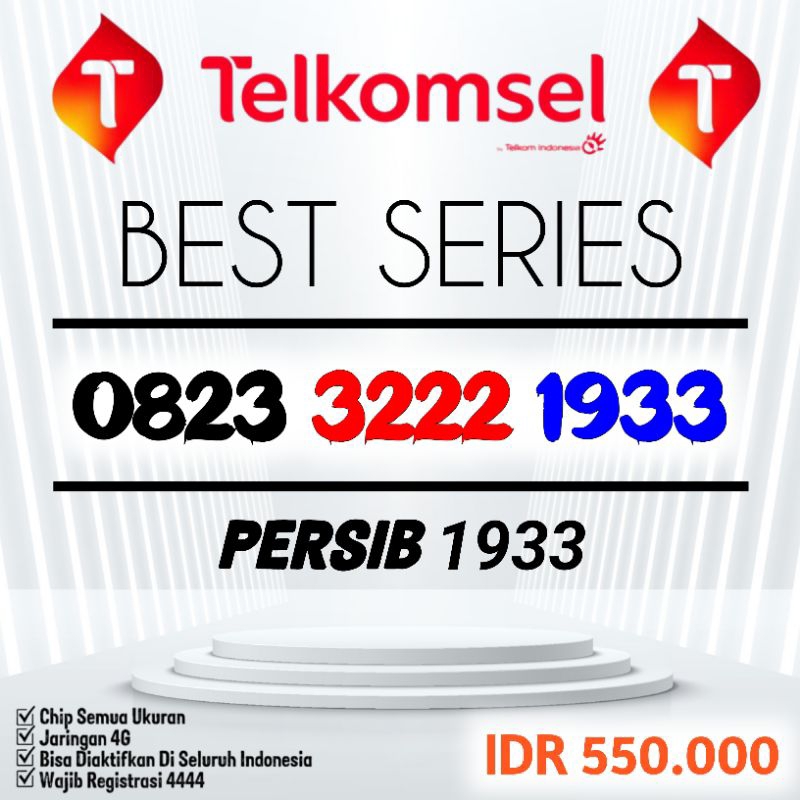 Nomor Cantik Simpati Nomer Kartu Perdana Telkomsel As no hp PERSIB 3222 1933