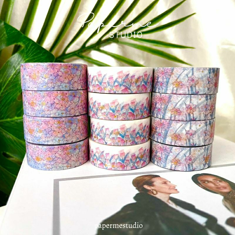 

WASHI TAPE - flower series kawai lucu aesthetic pastel terbaru by Papermestudio