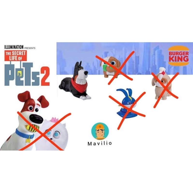 Happy Meal Pet Secret Life Of Pets 2019 Rare Hadiah Happy Meals Mcdonalds Mainan Mcd Burger Kings