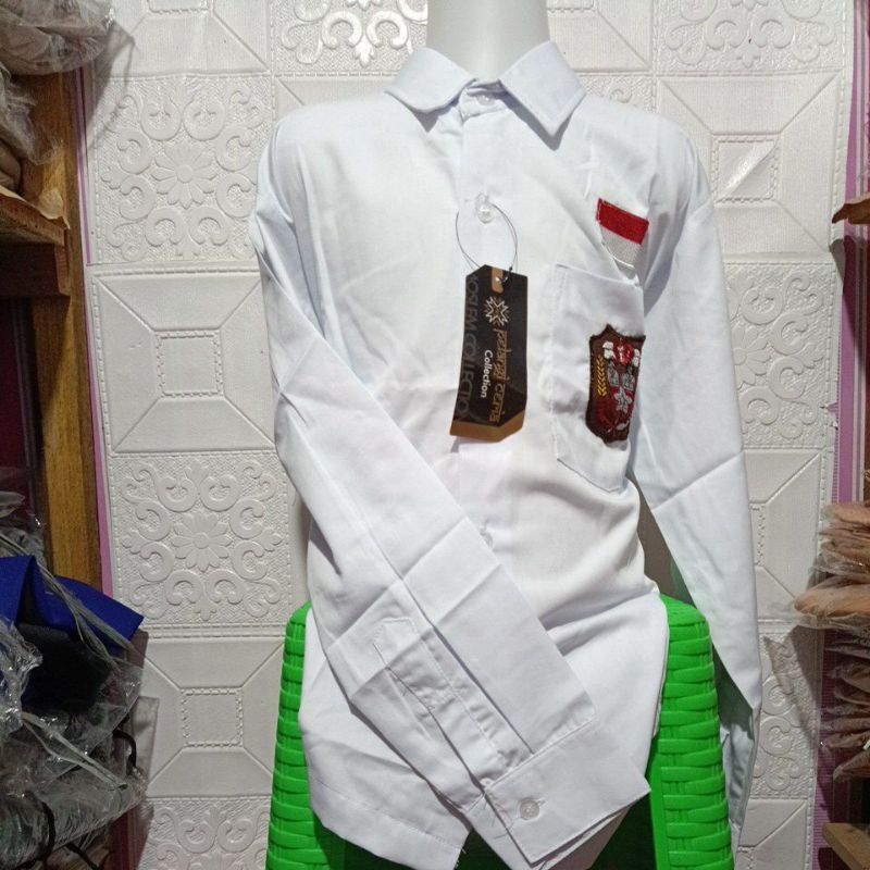 BAJU PUTIH SD TANGAN PANJANG/BAJU PUTIH SEKOLAH SD/SERAGAM SEKOLAH MURAH