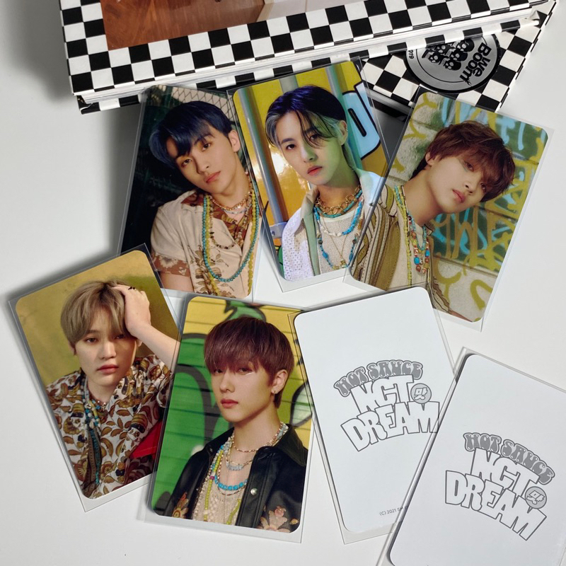 NCT DREAM HOT SAUCE MAGNET STAND FULLSET PHOTOCARD PC MARK RENJUN JENO HAECHAN JAEMIN CHENLE JISUNG