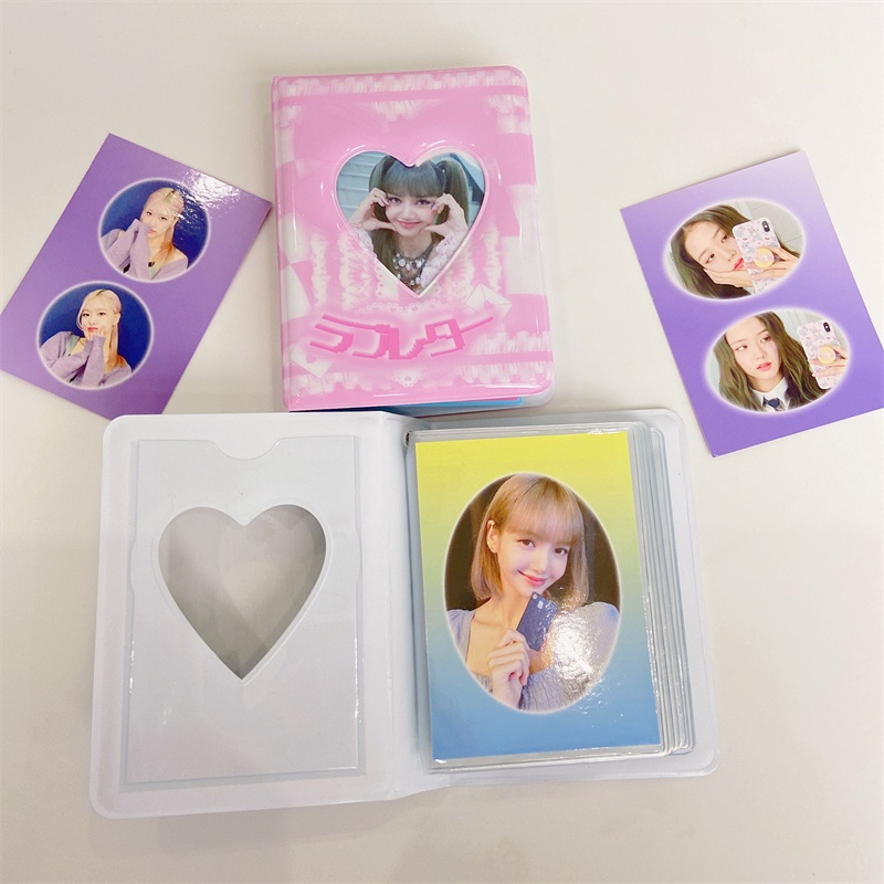 Album Foto Renda Busur Ins Bow PVC Kpop Photocard Koleksi Buku Koleksi Mini fuji Polaroid