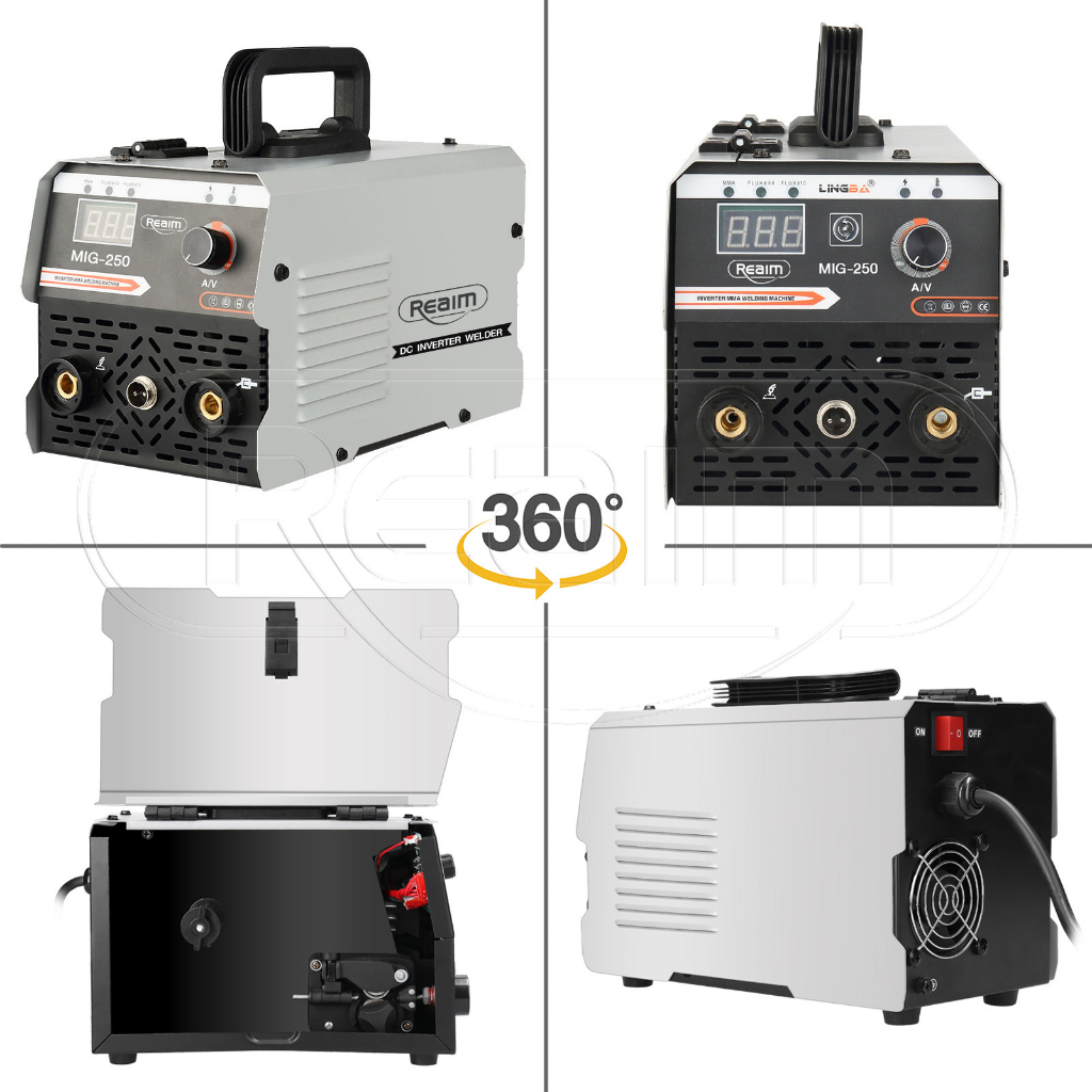 RAEIM Mesin Las MIG-250 120A Mesin pengelasan IGBT Mesin trafo las Welding machine Mesin Travo Las Listrik Inventer Mesin Trafo Las Lakoni Basic