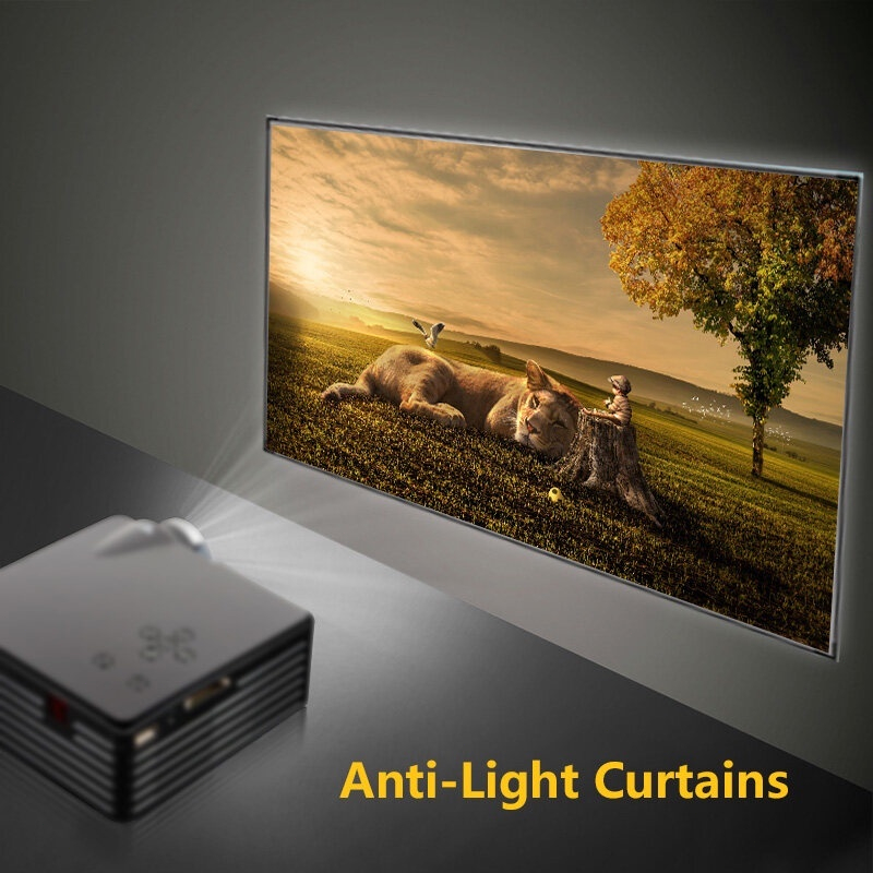 Layar Proyektor Anti-light Ambient Screen Curtain 100 Inch 16:9 4K Anti Light Projector Screen Untuk Kantor Luar Ruangan Rumah