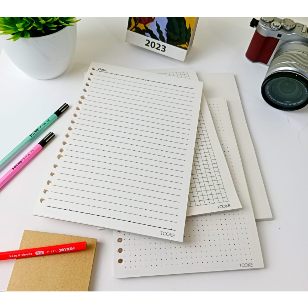 

loose leaf a5, b5 kertas file isi binder 20 holes a5 26 holes b5 bahan bokpaper & brown paper