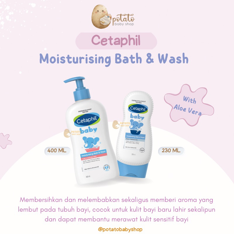 Cetaphil Baby Moisturizing Bath &amp; Wash / sabun bayi 230ml &amp; 400ml