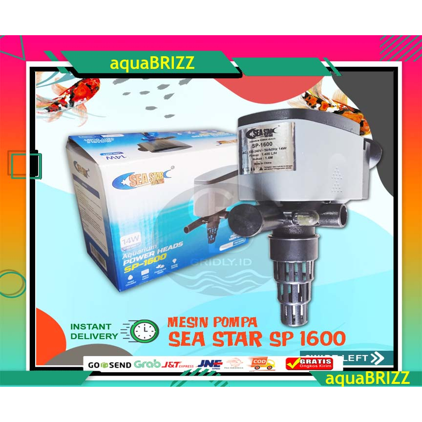 SEA STAR SP 1600 - Power Head Pompa Filter Air Celup Aquarium SP1600