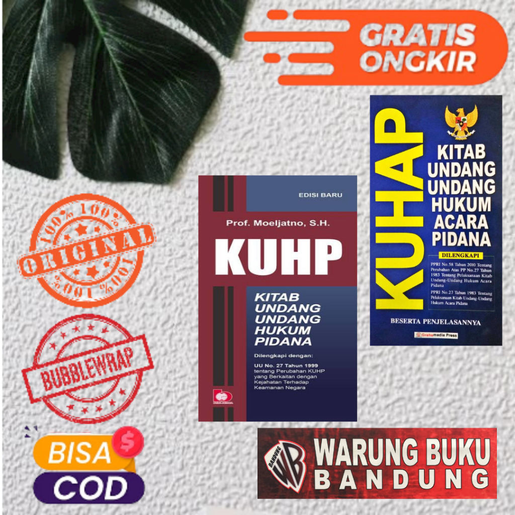 PAKET BUKU KUHP DAN KUHAP BESERTA PENJELASANNYA - MOELJATNO