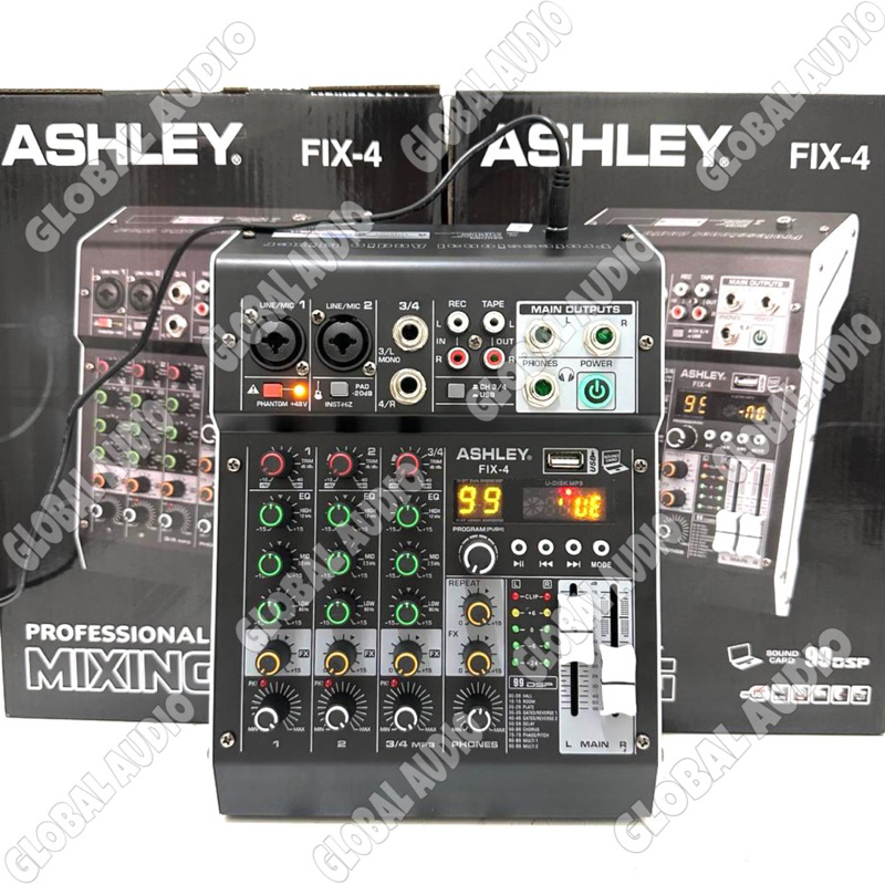 Mixer Audio Ashley FIX - 4 4channel New Model Original Ashley Fix4 Mixing 4 Fix 4 ( Bisa COD )