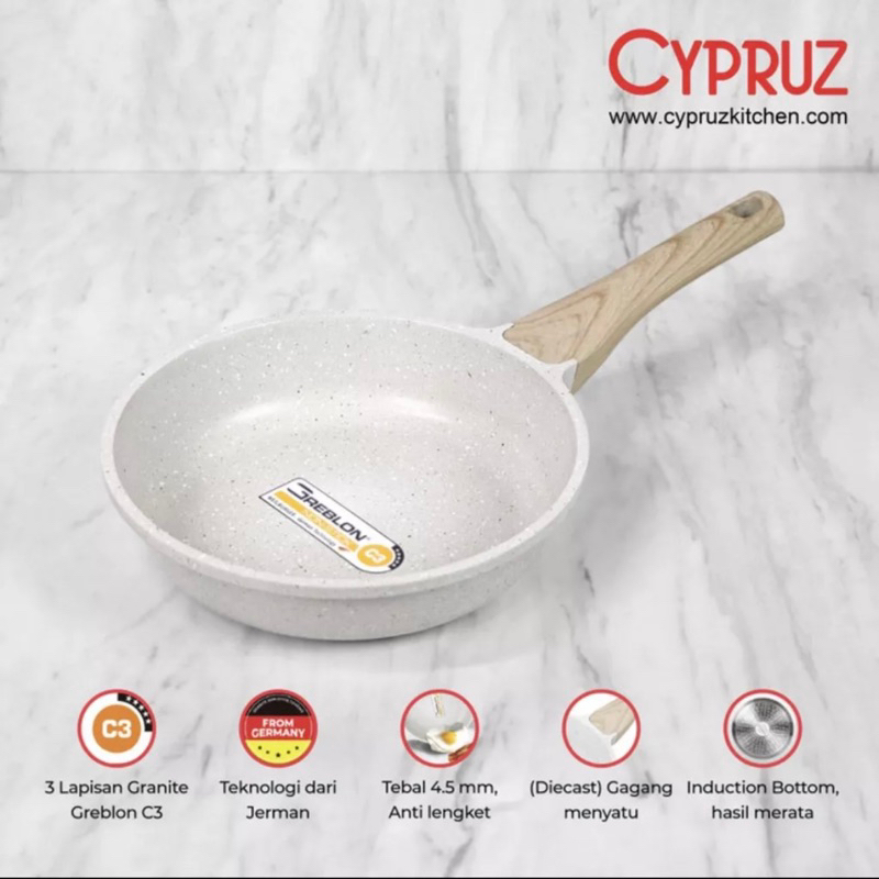Fry Pan White Granite Diecast GREBLON