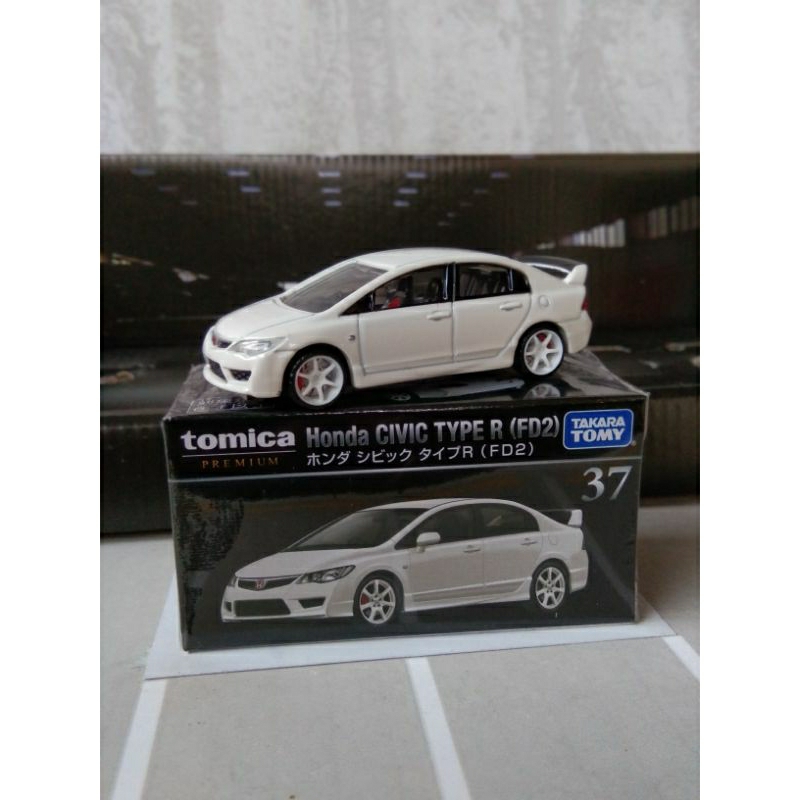 Tomica Premium 37 Honda Civic Type R (FD2) Putih Ban Karet BNDS Cakram Rivet Utuh Original