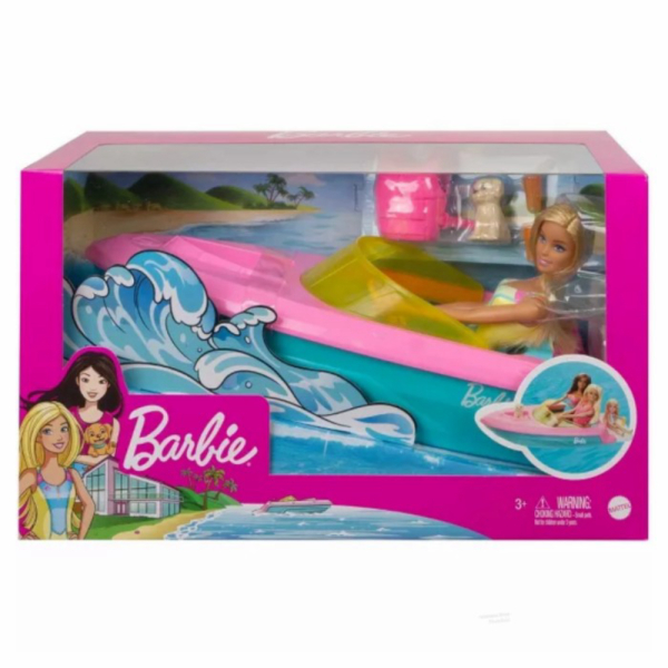 

Unik Mobil Boneka Barbie Mattel Speed Boat with Barbie Blonde and Pet Dog Diskon