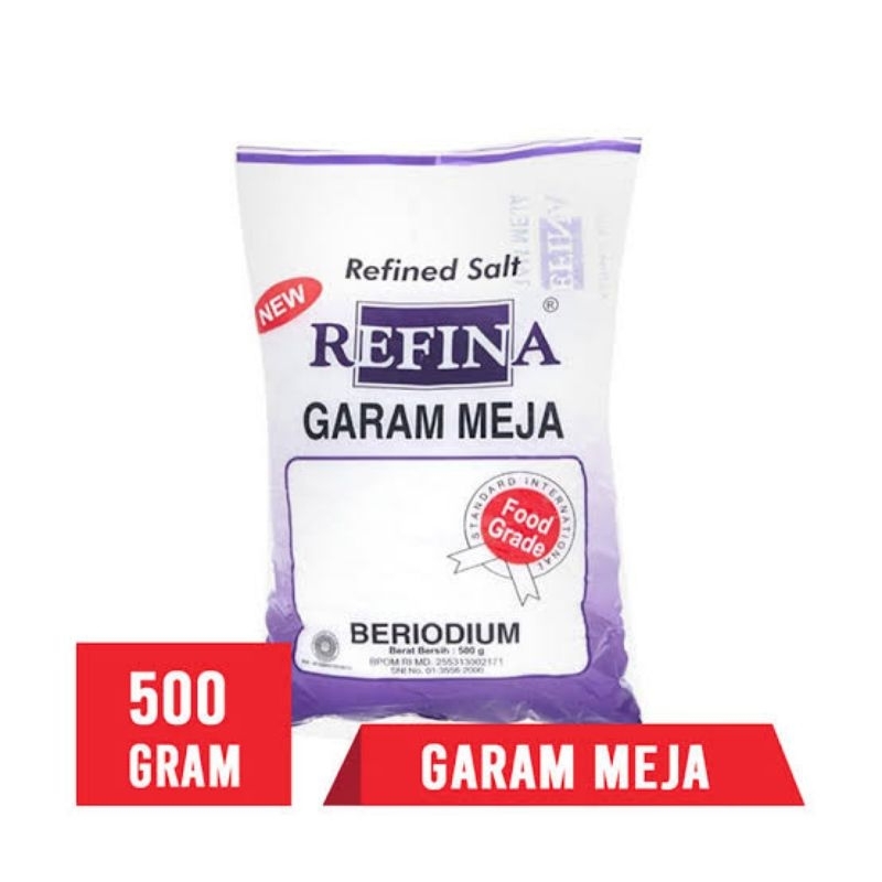 

Garam halus Refina 500gr garam meja