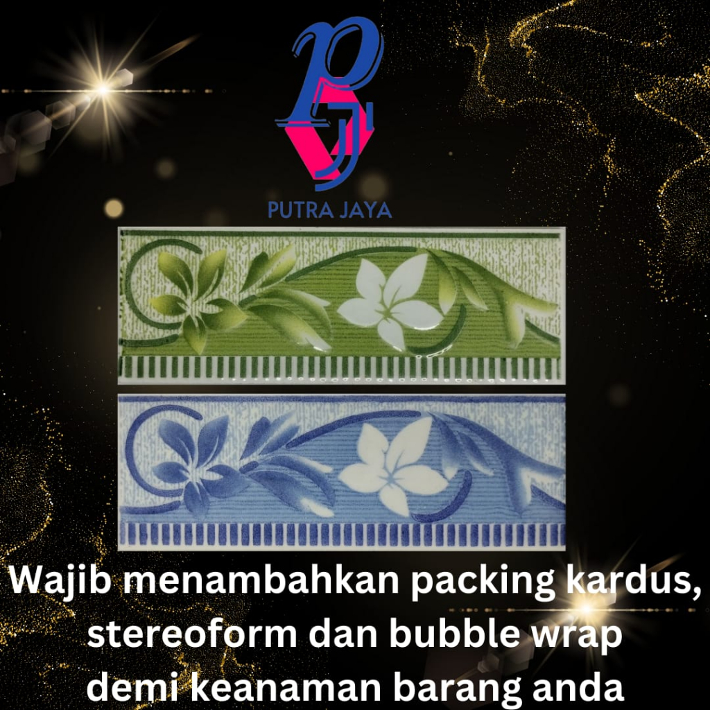 Lis Keramik Dinding Dapur/Kamar Mandi/Teras Rumah 7x20cm