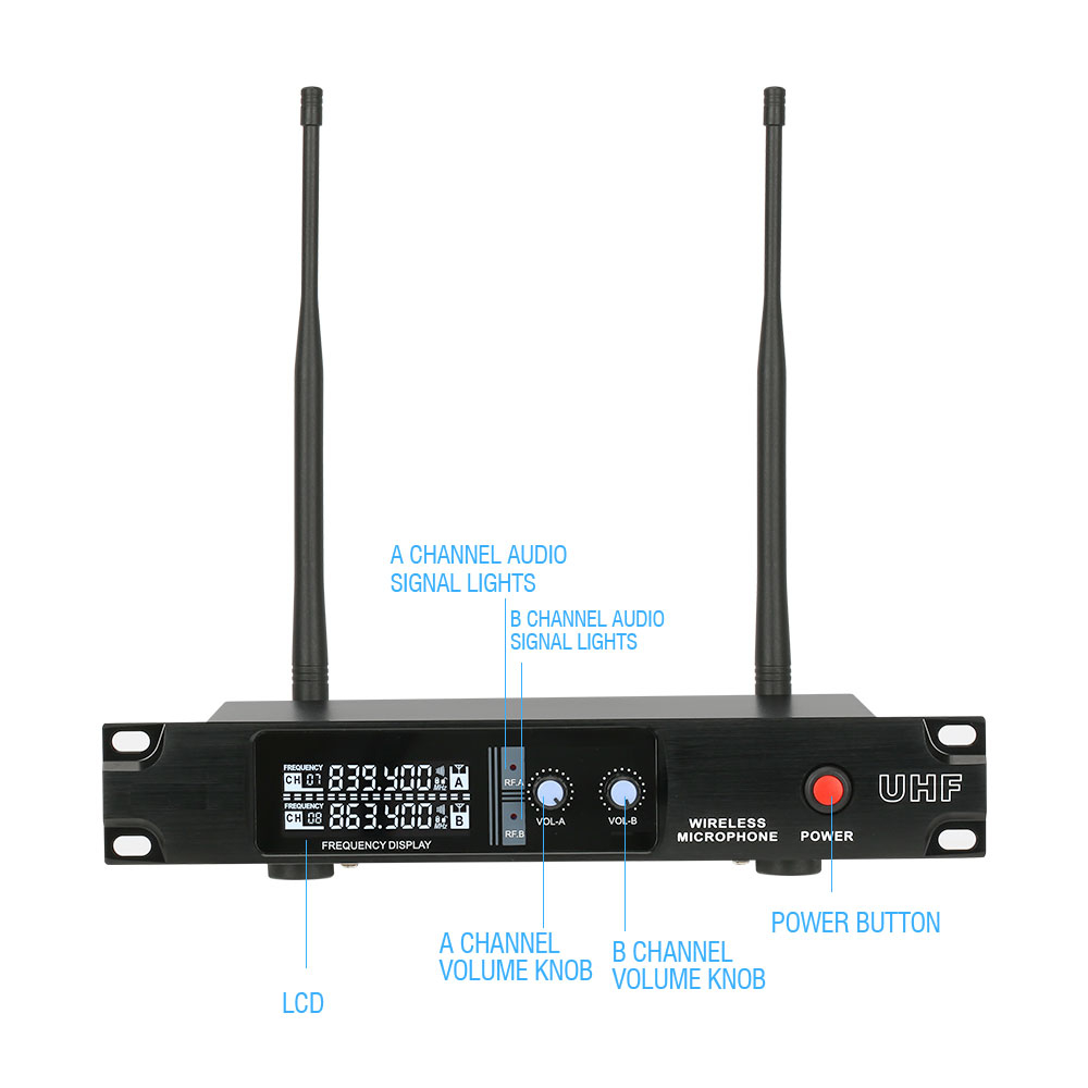 Mikrofon Nirkabel  SLXD6 2mikrofon genggam UHF FM Jarakpenerimaan 80M Peralatan Audio Profesional