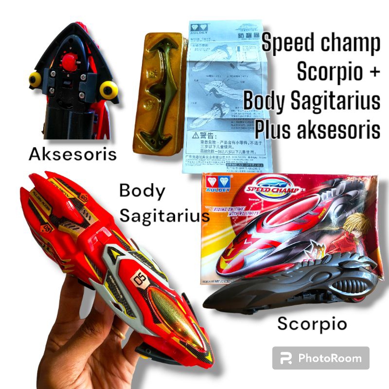 AULDEY SPEED CHAMP - Paket plus aksesoris SCORPIO & SAGITARIUS Tamiya mini 4WD/2WD Dangun racer